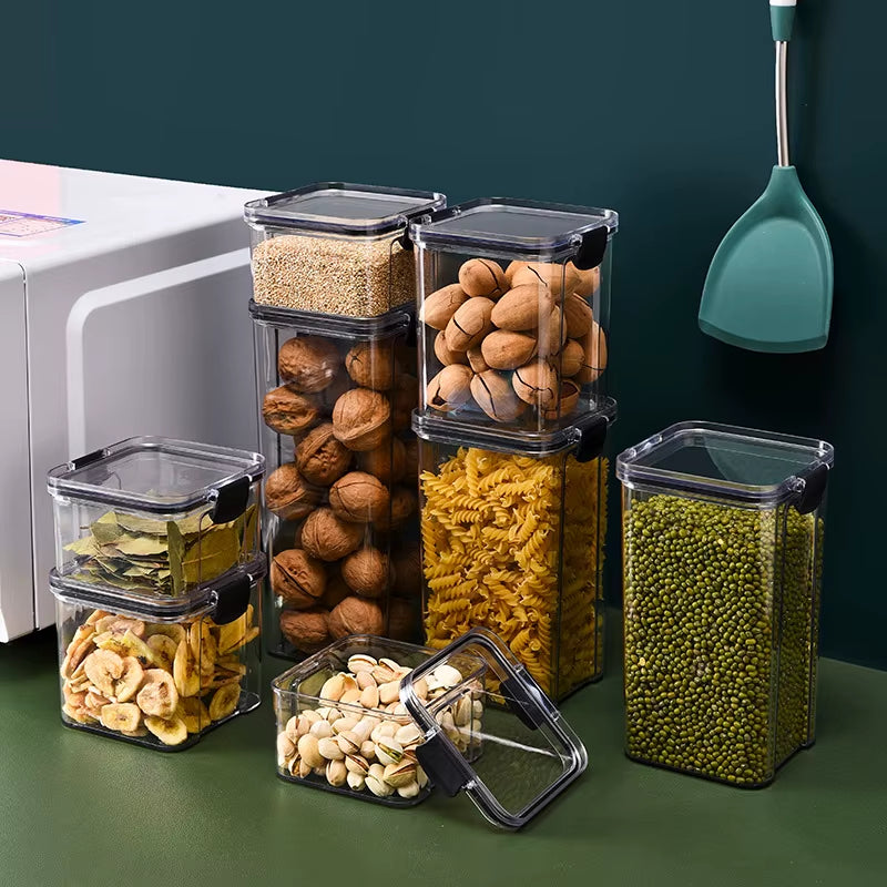 1PC Grain Jar Kitchen Sealed Container Food Fresh-Keeping Box Refrigerator Organize Waterproof Durable Sealed Jar Large Capacity