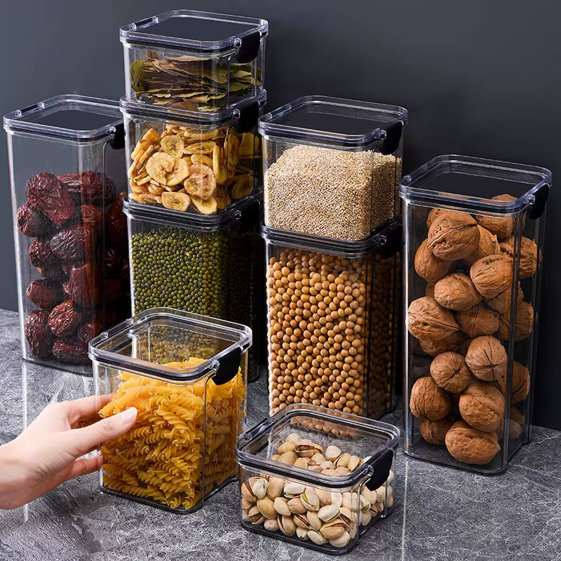 1PC Grain Jar Kitchen Sealed Container Food Fresh-Keeping Box Refrigerator Organize Waterproof Durable Sealed Jar Large Capacity
