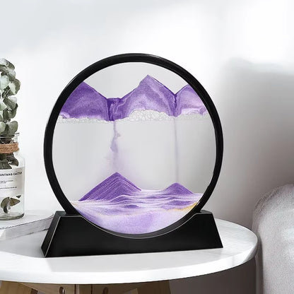 3D Flowing Sand Painting Moving Sand Art Picture round Glass Deep Sea Sandscape Hourglass Quicksand Craft Office Home Decor Gift