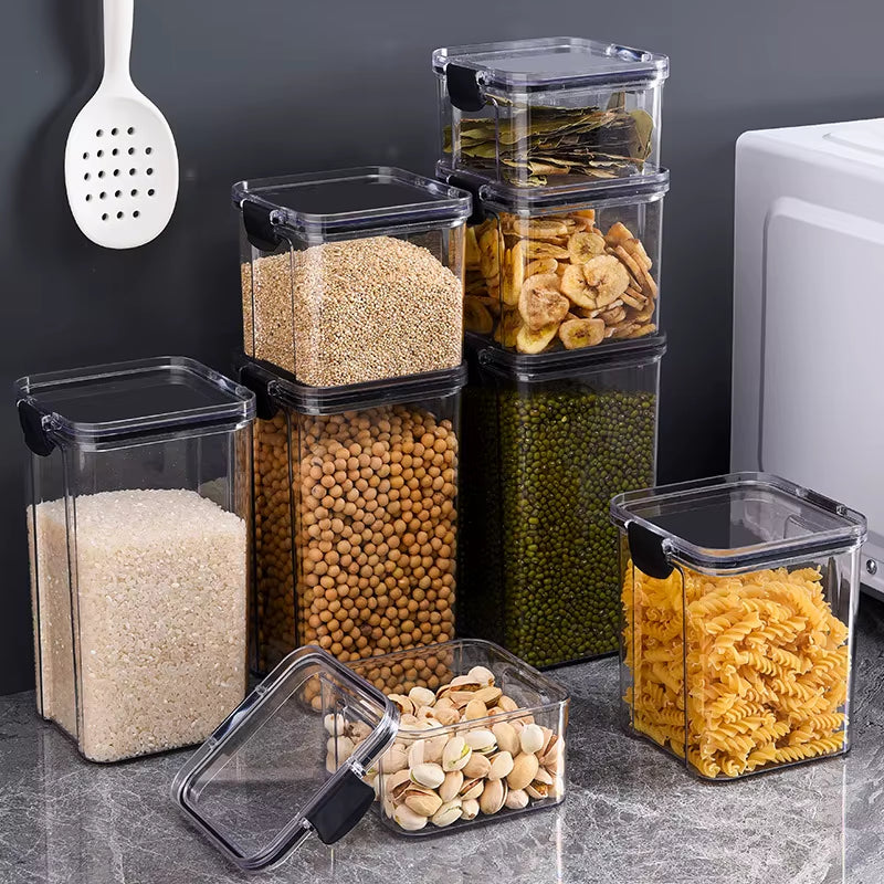 1PC Grain Jar Kitchen Sealed Container Food Fresh-Keeping Box Refrigerator Organize Waterproof Durable Sealed Jar Large Capacity