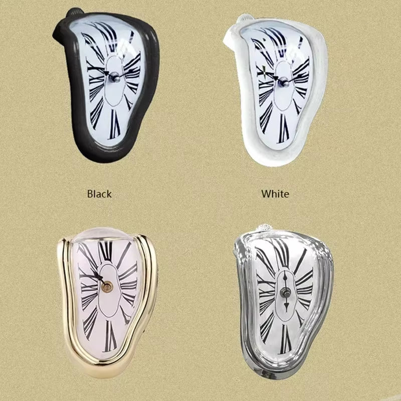 2026 New Novel Surreal Melting Distorted Wall Clocks Surrealist Salvador Dali Style Wall Decororation Home Garden Clock
