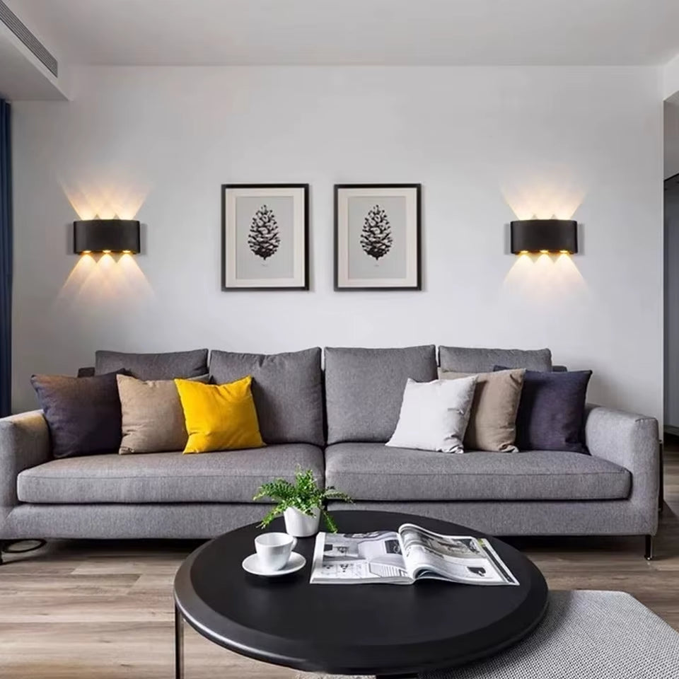 LED Wall Lights up & down AC85-265V ABS Waterproof Led Lights Modern Indoor Outdoor Appliances for Wall Panels Home Garden Yard